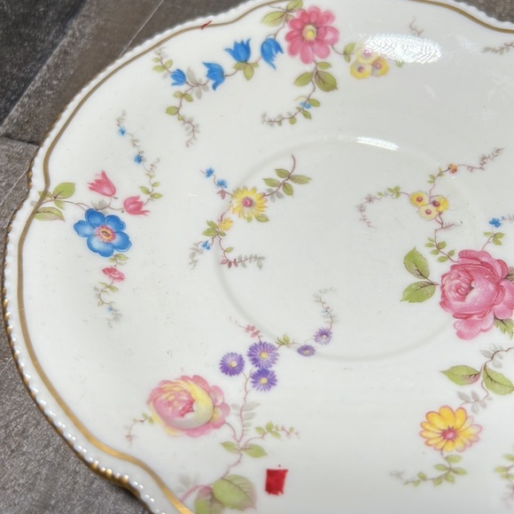 Vintage 1940's Fine China Castleton Sunnyvale Pattern Saucer - Picture 3 of 5